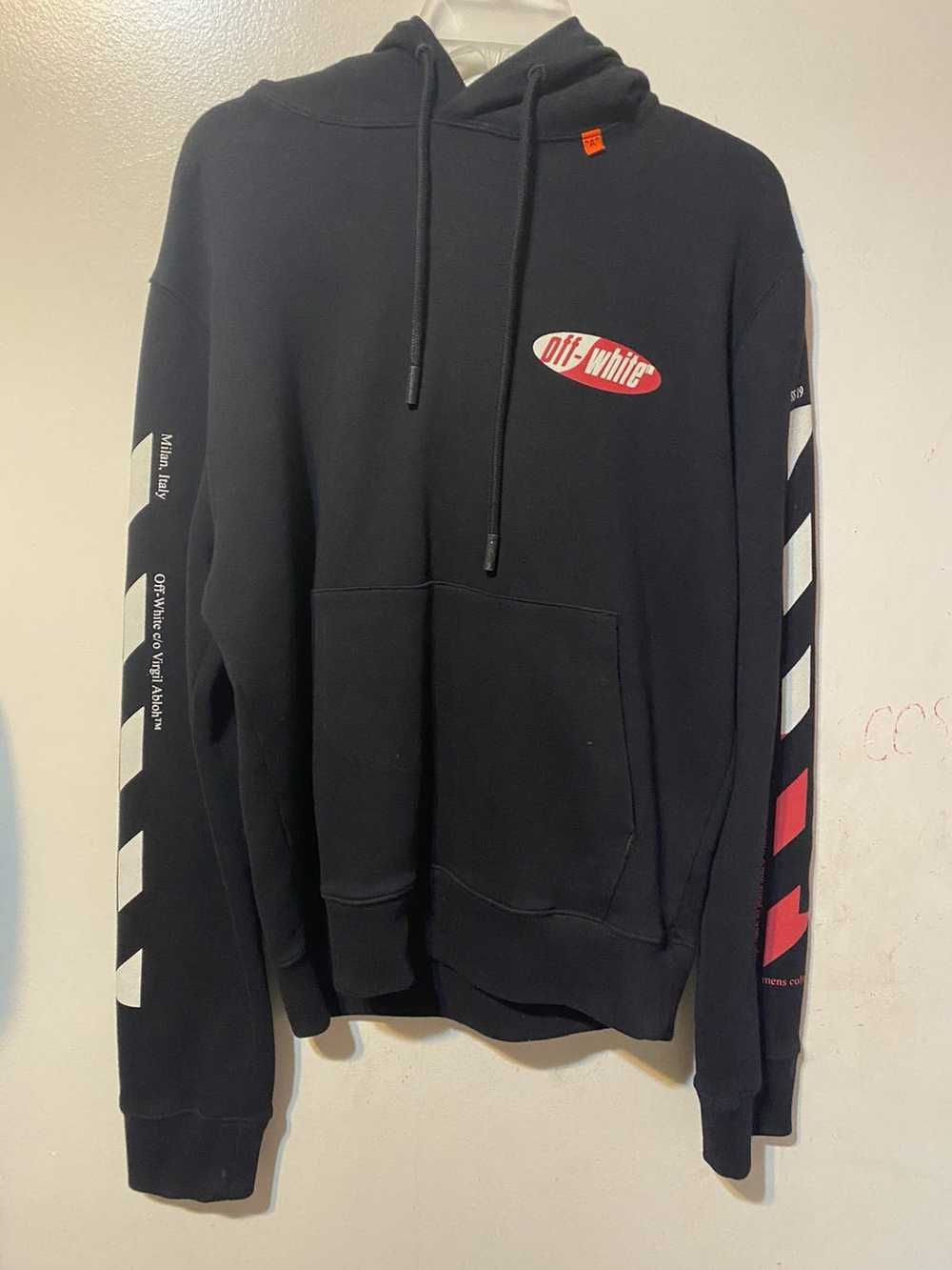 Off-White OFF WHITE black and red diag logo hoodie - image 1