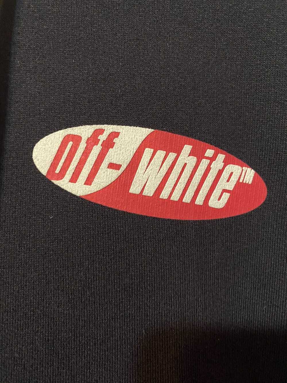 Off-White OFF WHITE black and red diag logo hoodie - image 3