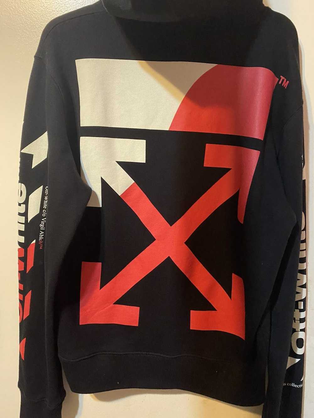 Off-White OFF WHITE black and red diag logo hoodie - image 8
