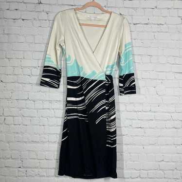 Diane von Furstenberg Wrap Dress 6 Medium Silk Co… - image 1