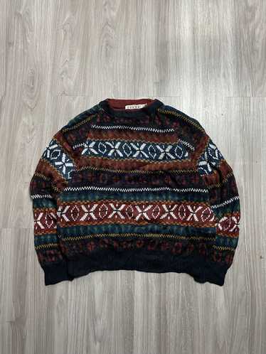 Coloured Cable Knit Sweater × Coogi × Japanese Br… - image 1