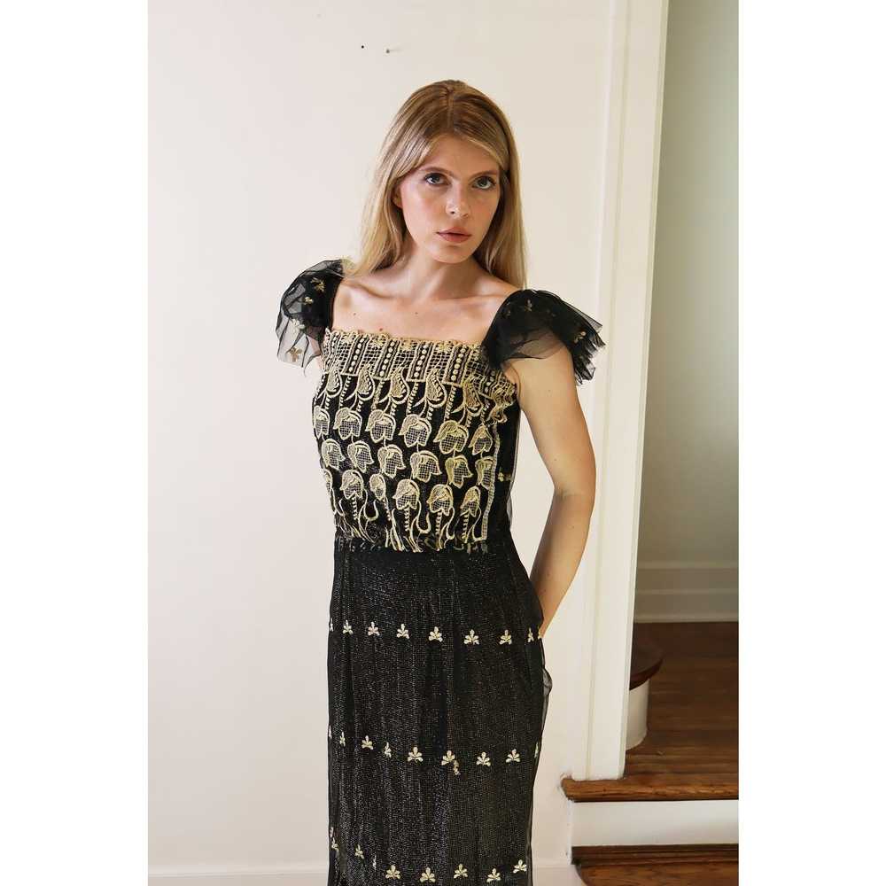 Vintage Vintage 1970s Does 1920s Embroidered Dress - image 2