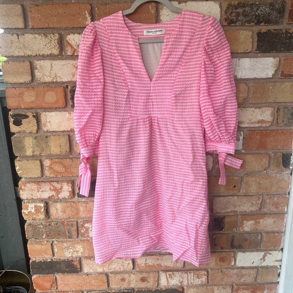 Amanda Uprichard Pink Gingham Mini Dress size S - image 1