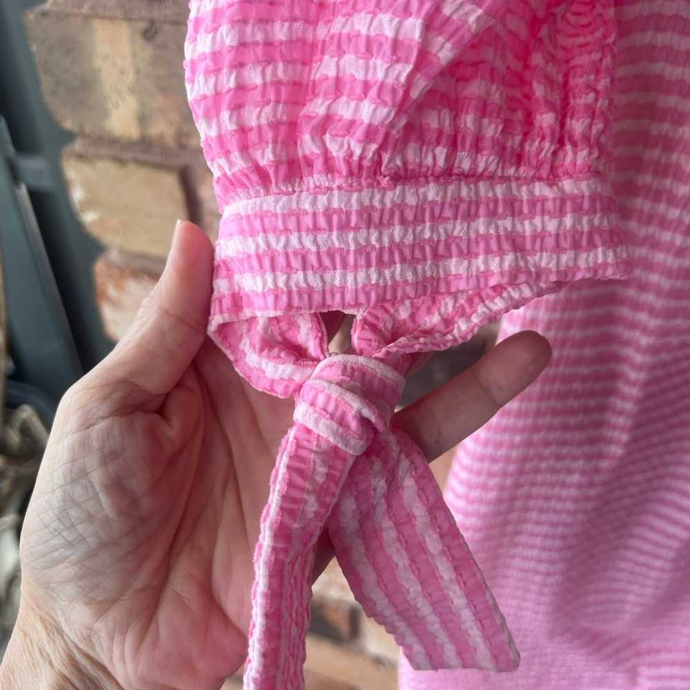 Amanda Uprichard Pink Gingham Mini Dress size S - image 3