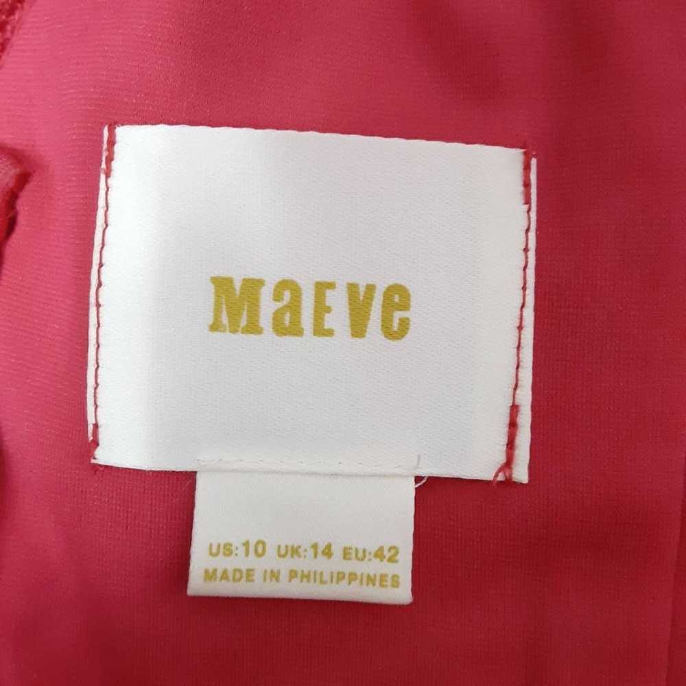 Maeve Camari Red Crochet Lace Midi Dress - image 10