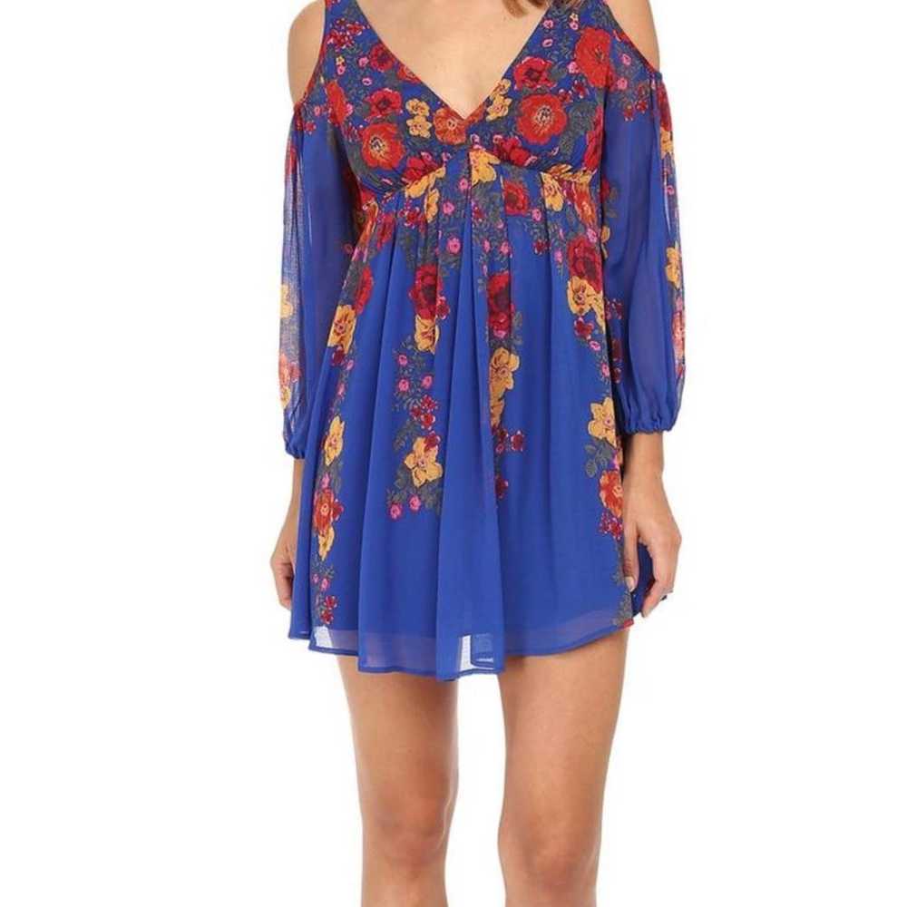 Free People | Penny Lover Mini Dress Cobalt Combo… - image 2