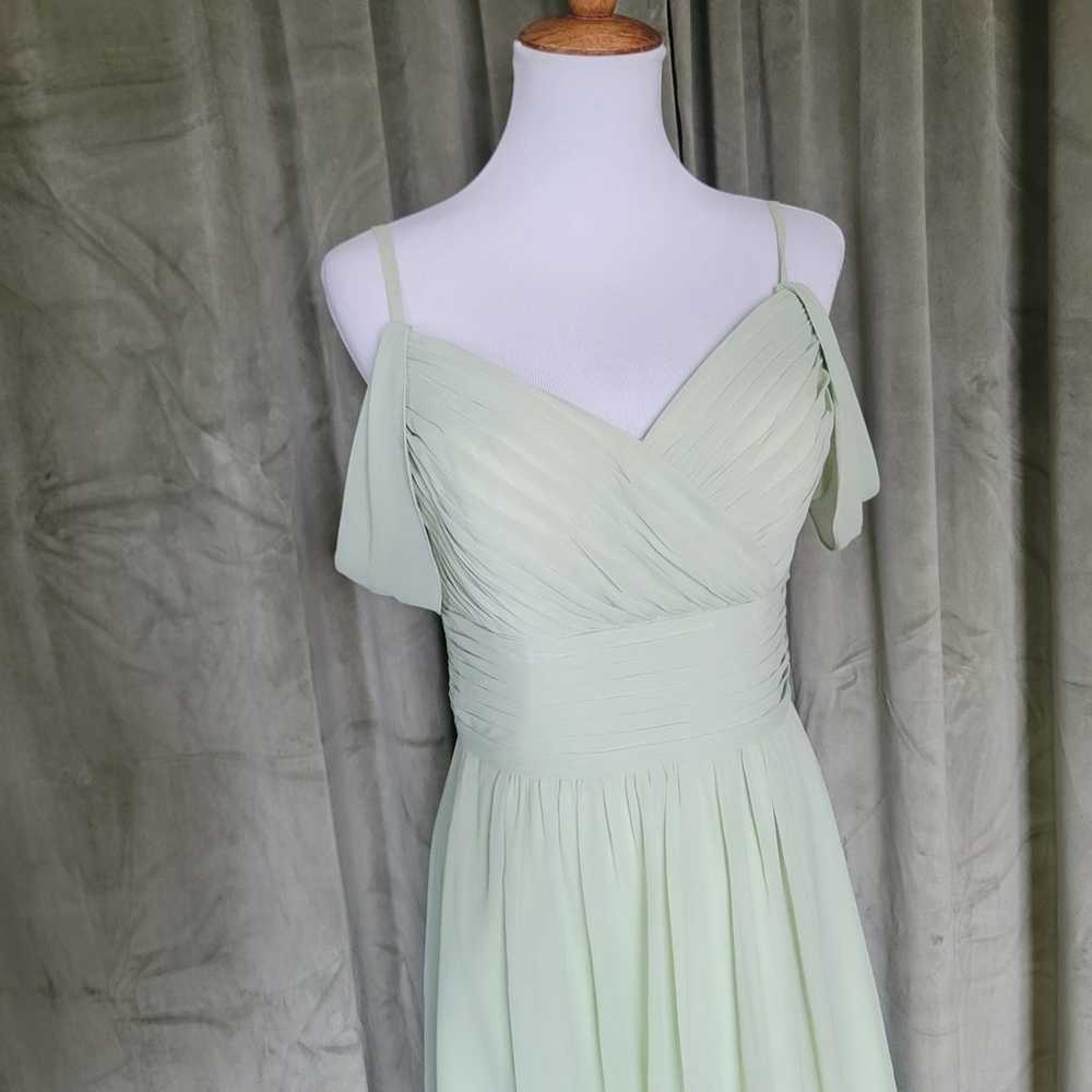 Sage Green Chiffon Formal Dress - image 2