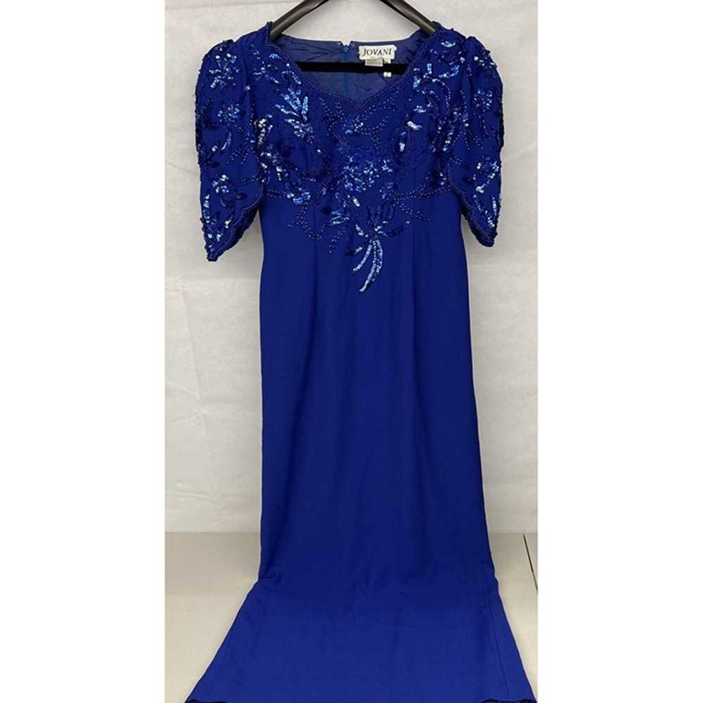VTG VINTAGE Jovani royal blue gown mid length Sz … - image 1