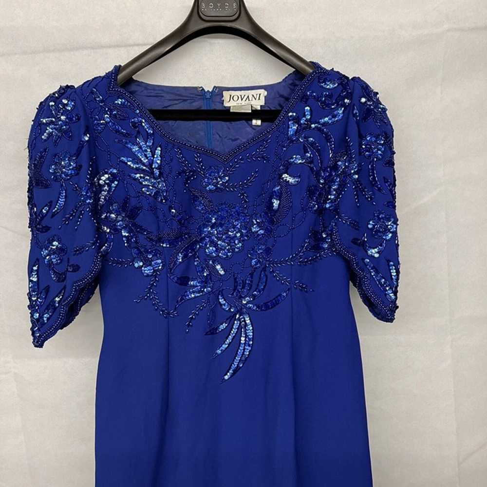 VTG VINTAGE Jovani royal blue gown mid length Sz … - image 2