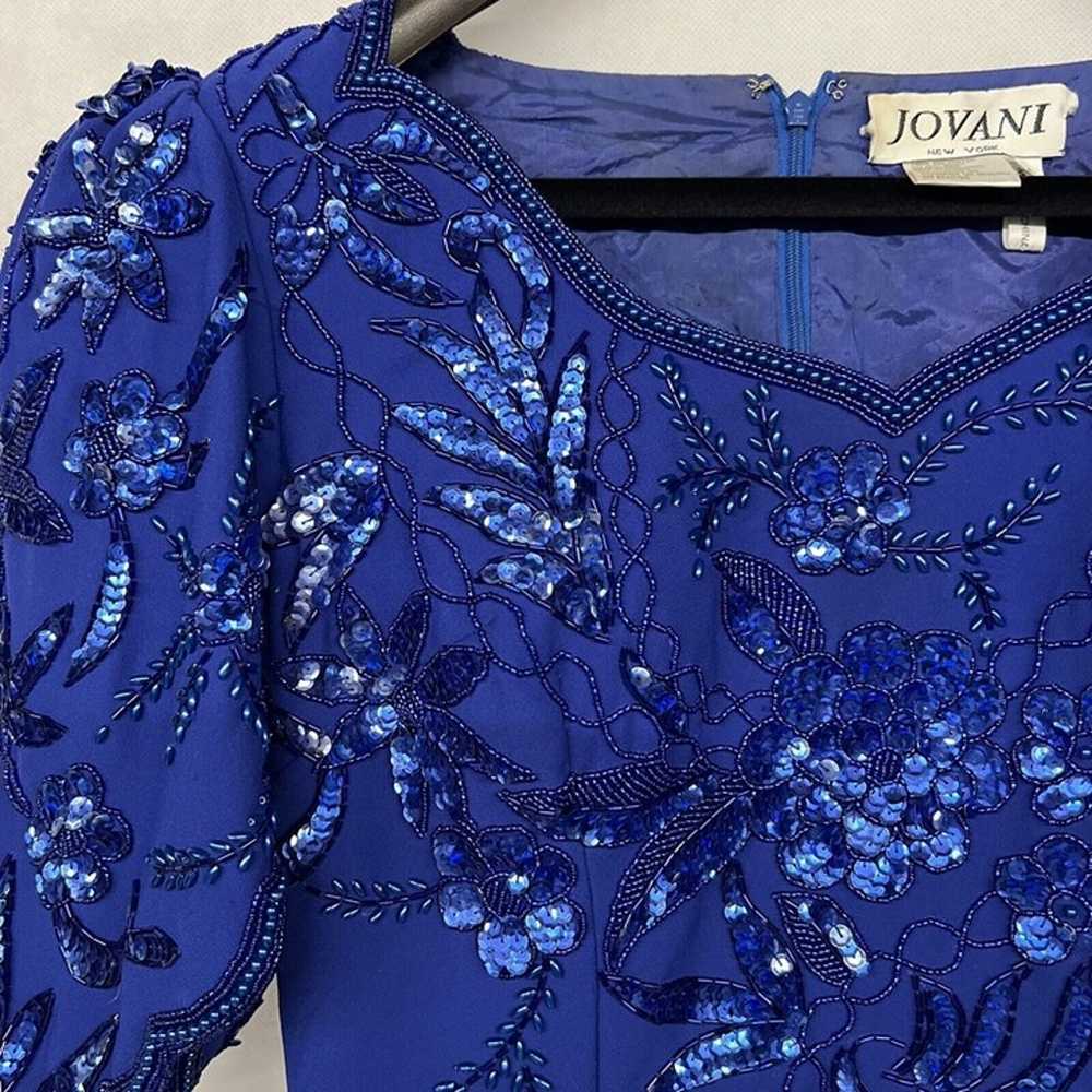 VTG VINTAGE Jovani royal blue gown mid length Sz … - image 6