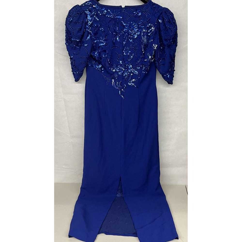 VTG VINTAGE Jovani royal blue gown mid length Sz … - image 7