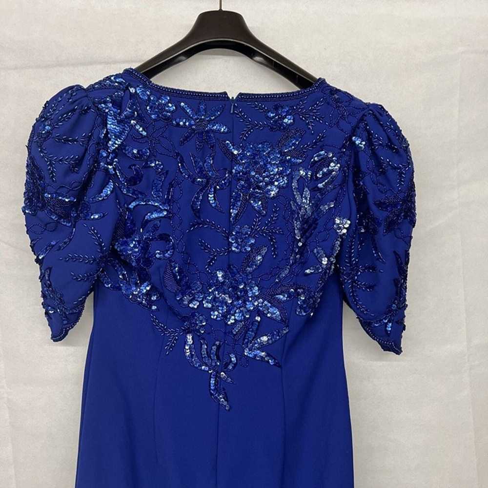 VTG VINTAGE Jovani royal blue gown mid length Sz … - image 8