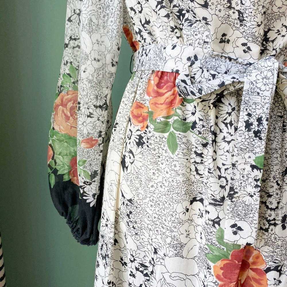 Vintage 1970s Boho Floral Maxi Dress Off Shoulder… - image 2