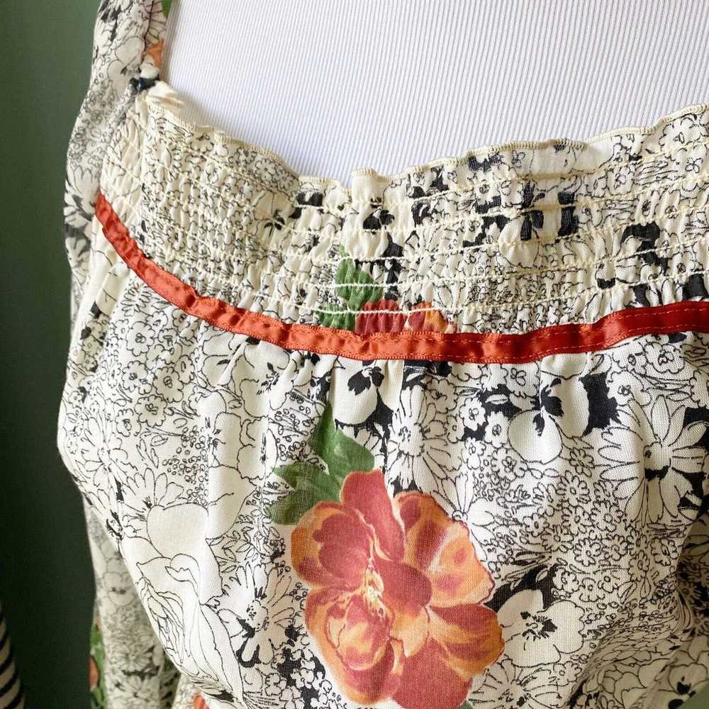 Vintage 1970s Boho Floral Maxi Dress Off Shoulder… - image 3