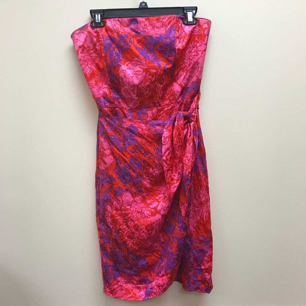St. Gillian Silk Strapless Sarong Dress - image 2