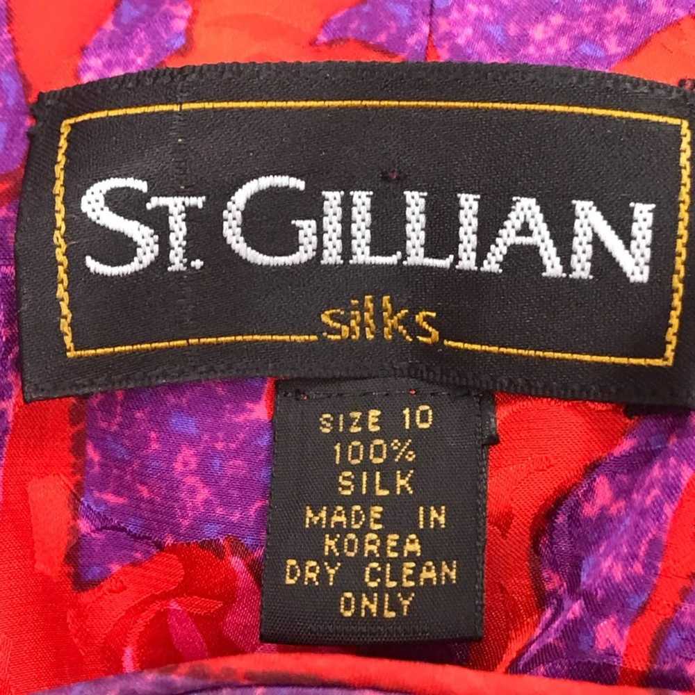 St. Gillian Silk Strapless Sarong Dress - image 8