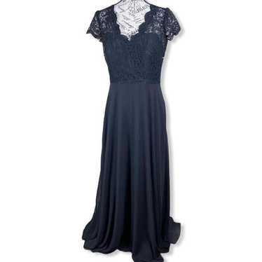 Glitter Illusion Lace A-line Dress with Pockets