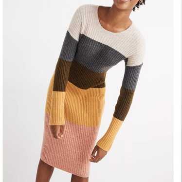 Madewell Colorblock Midi Sweater Dress in Coziest… - image 1