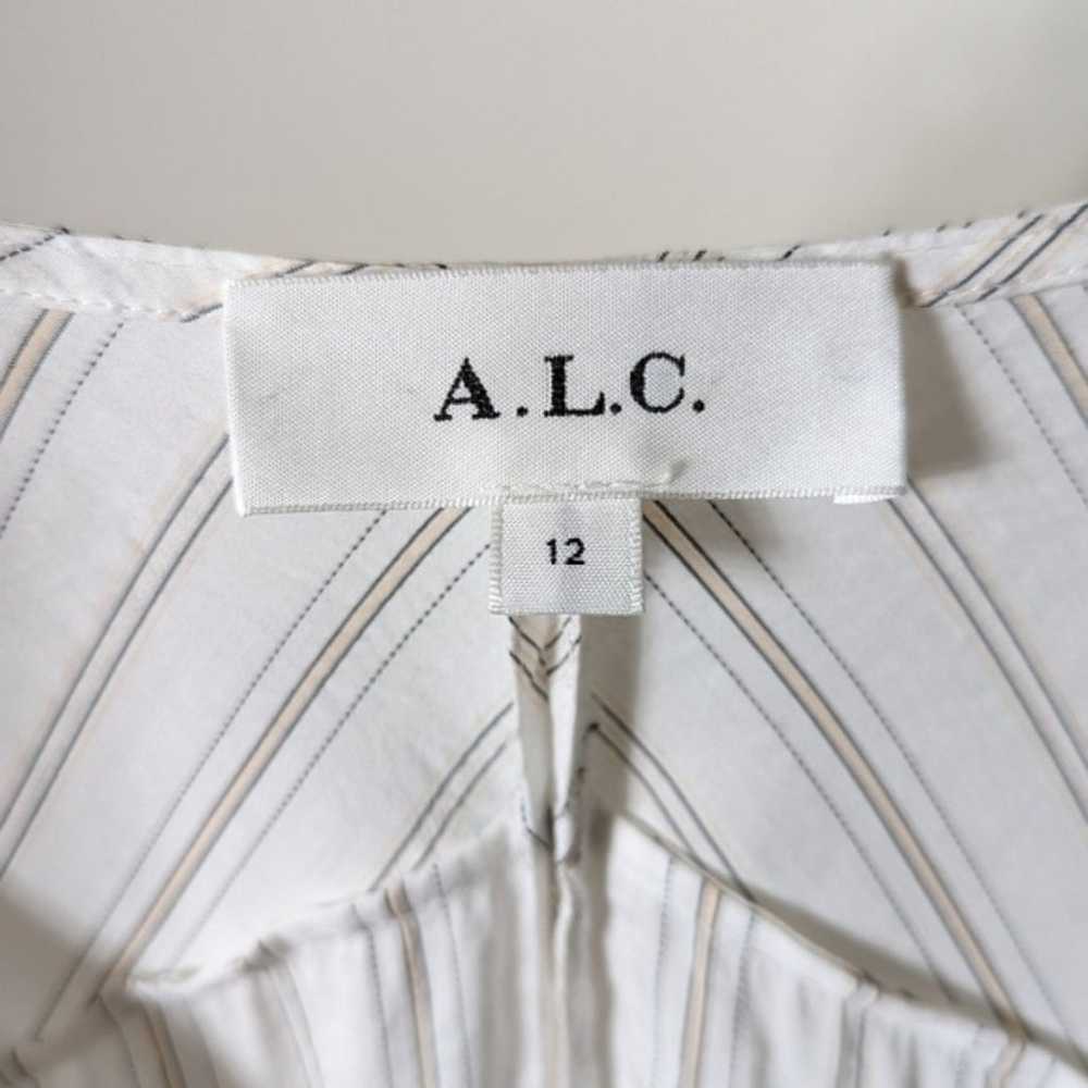 A.L.C. Enzo Wrap Dress Cotton Poplin Stripe Mini … - image 6