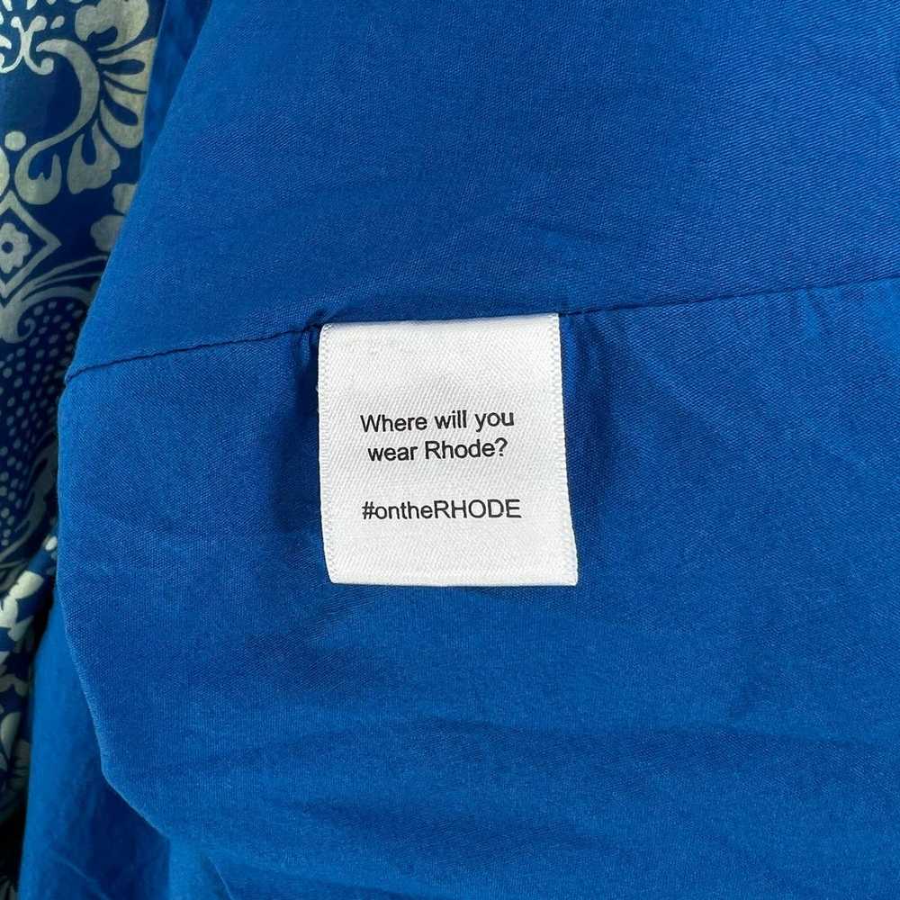 RHODE RESORT Lea Midi Dress Womens Large Blue Med… - image 10