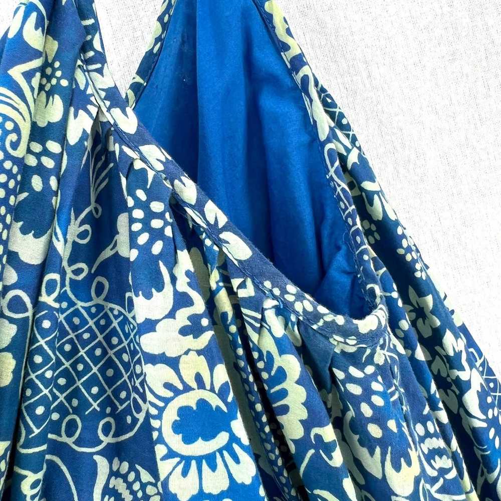 RHODE RESORT Lea Midi Dress Womens Large Blue Med… - image 12
