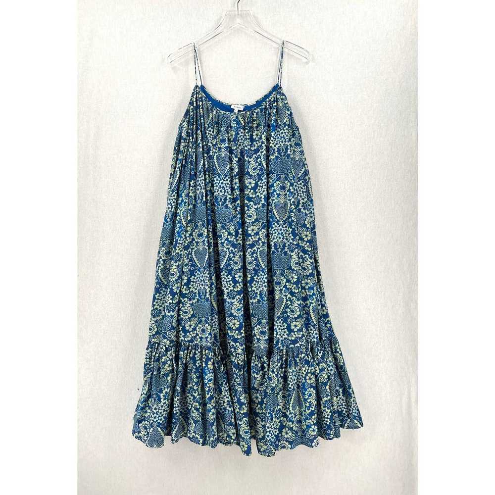 RHODE RESORT Lea Midi Dress Womens Large Blue Med… - image 3