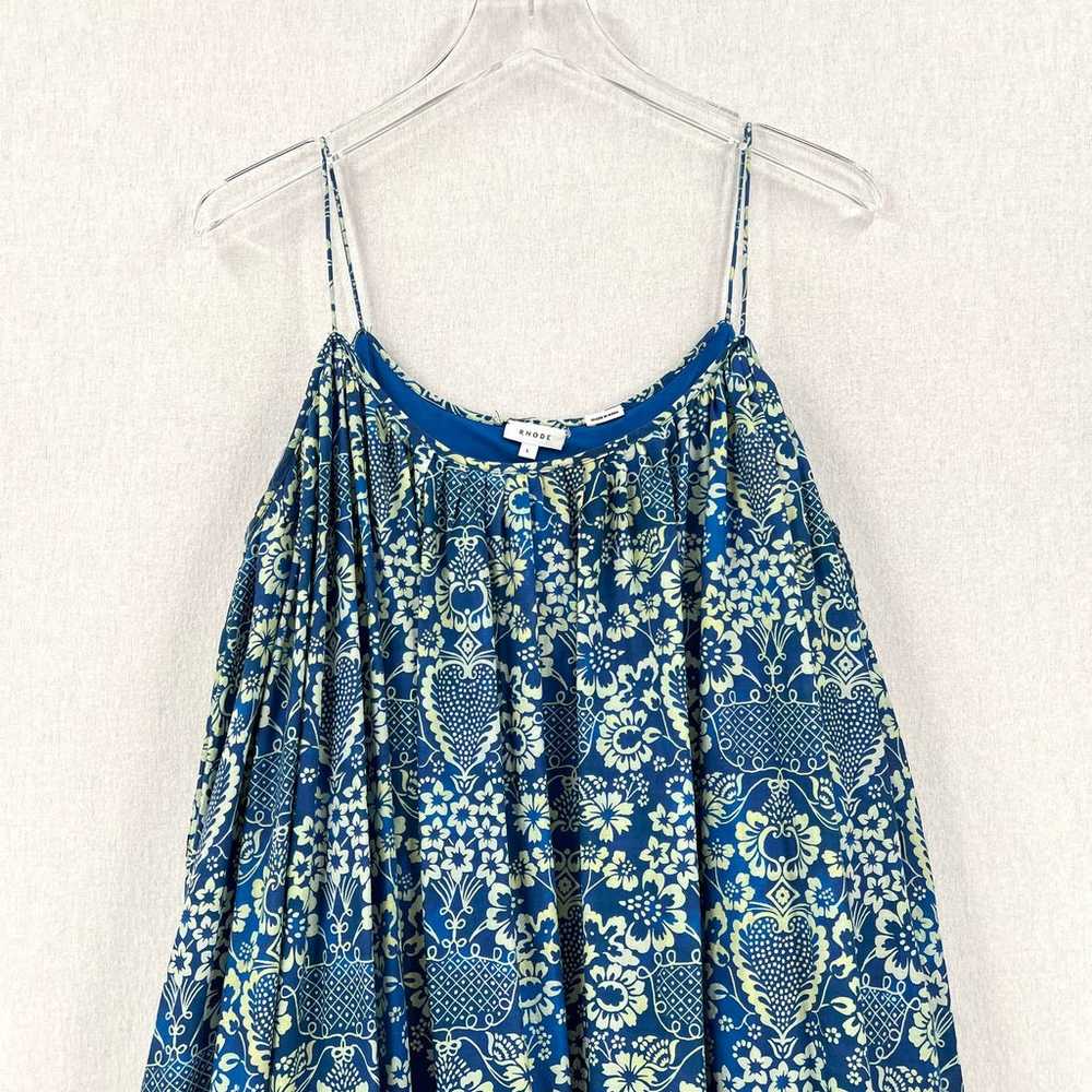 RHODE RESORT Lea Midi Dress Womens Large Blue Med… - image 5