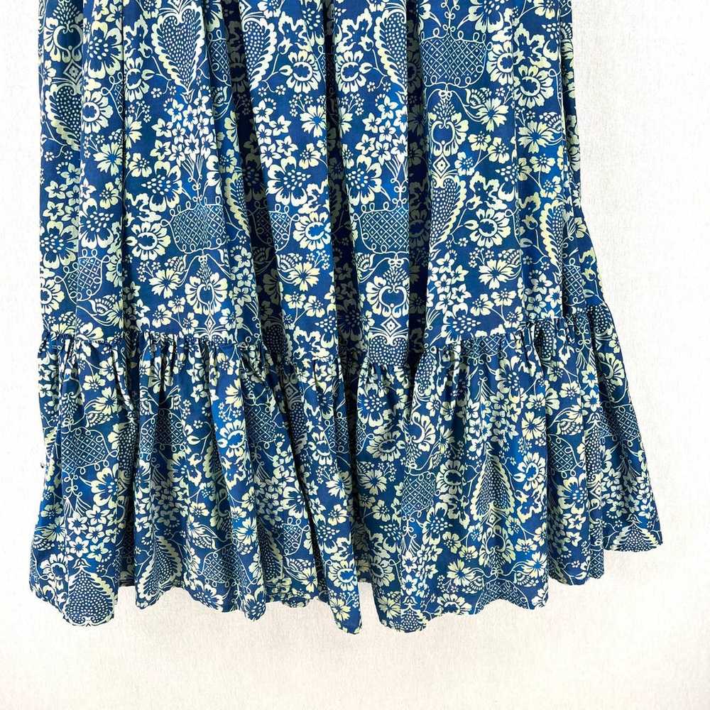 RHODE RESORT Lea Midi Dress Womens Large Blue Med… - image 7
