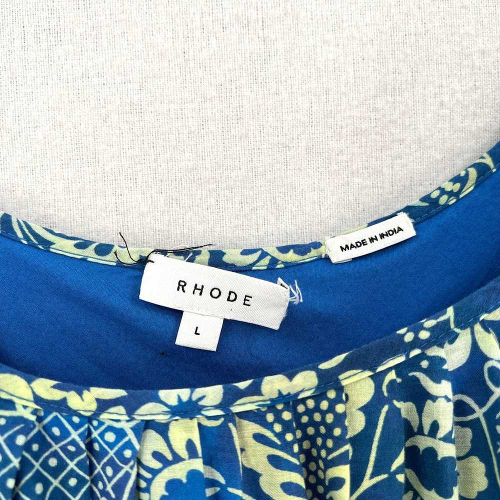 RHODE RESORT Lea Midi Dress Womens Large Blue Med… - image 9