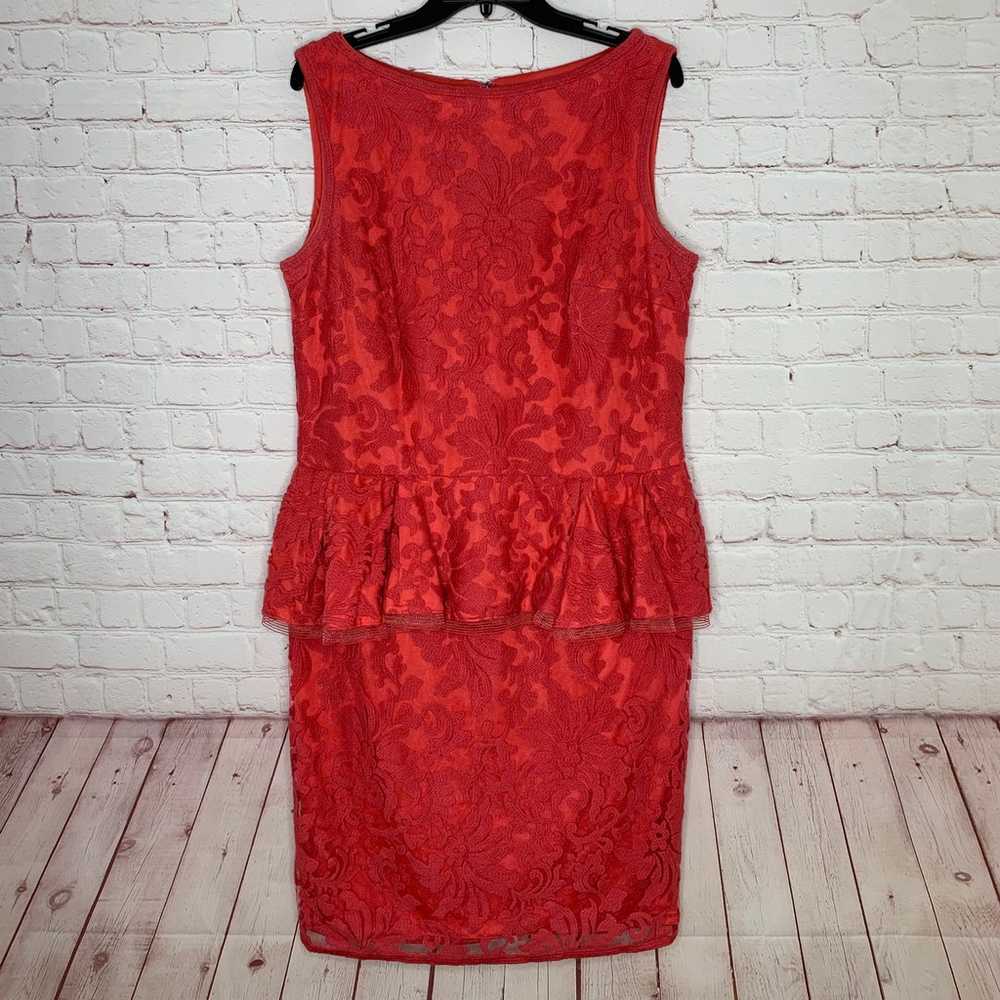 Tadashi Shoji Womens Coral Sleeveless Embroidery … - image 1