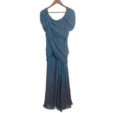 Tadashi Shoji Blue Iridescent Gown Size 12 Bridesm