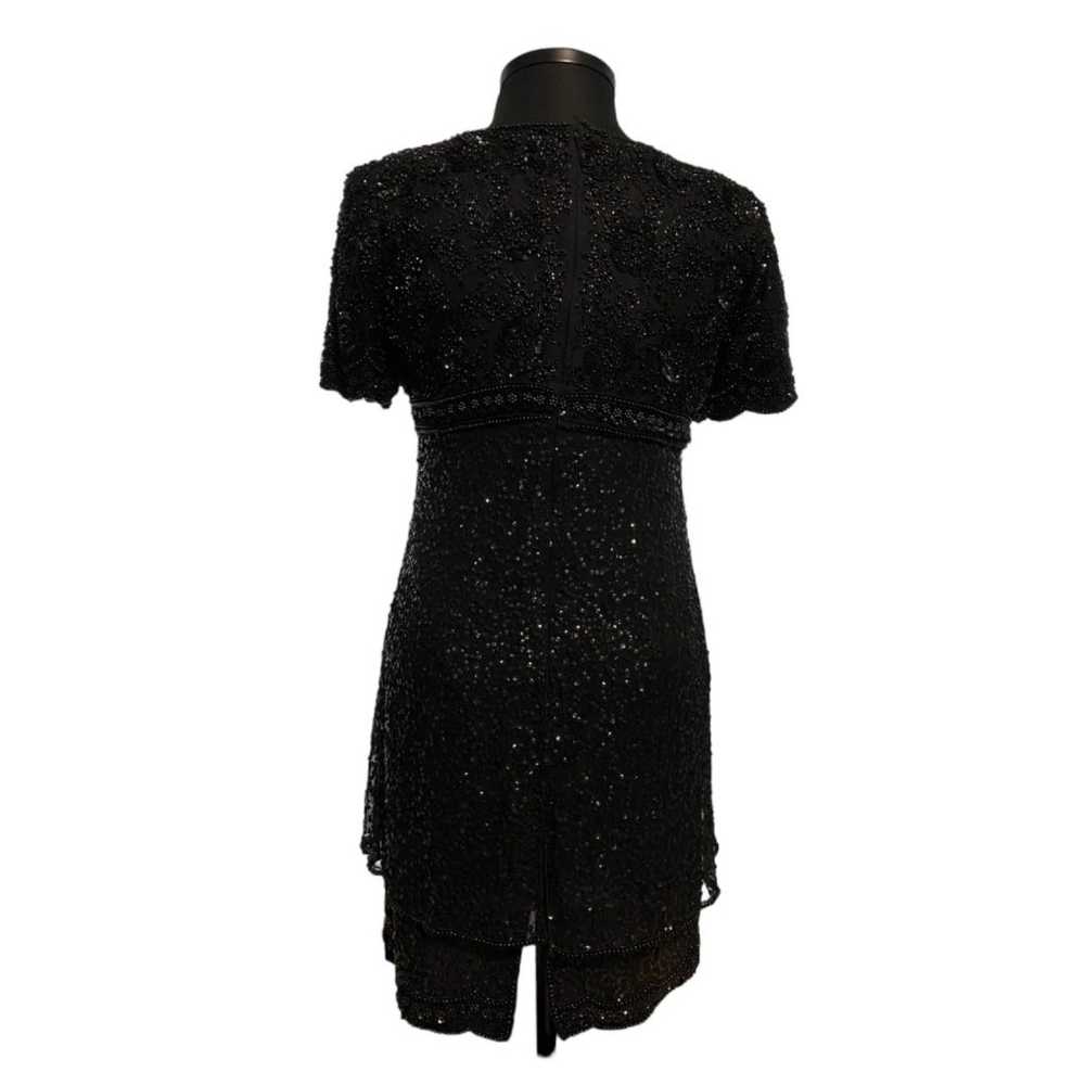 LAURENCE KAZAR Vintage Black Bead & Sequin Dress … - image 10