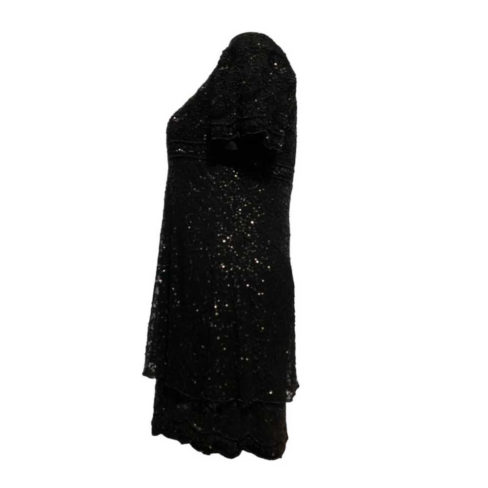 LAURENCE KAZAR Vintage Black Bead & Sequin Dress … - image 3
