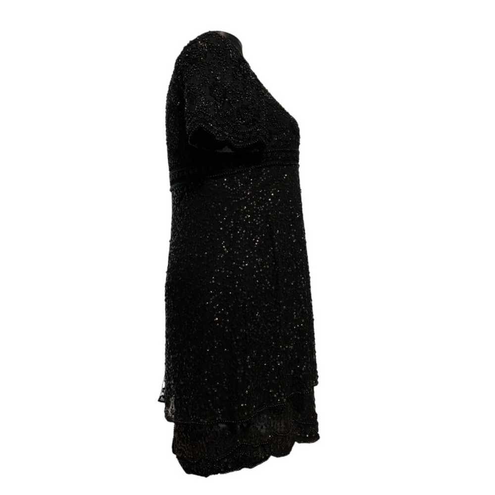 LAURENCE KAZAR Vintage Black Bead & Sequin Dress … - image 4