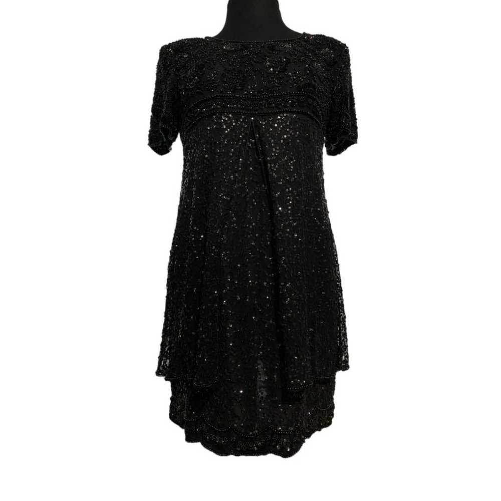 LAURENCE KAZAR Vintage Black Bead & Sequin Dress … - image 5