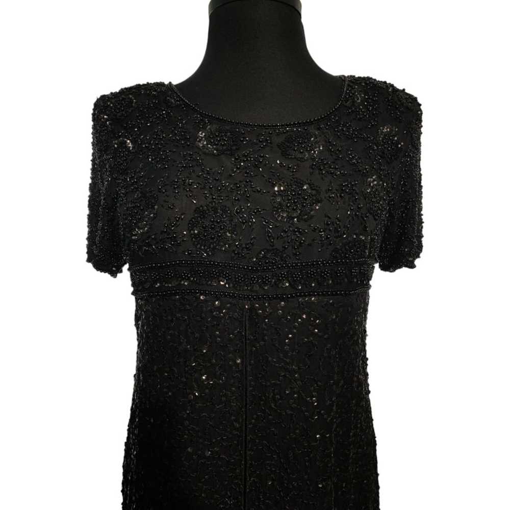 LAURENCE KAZAR Vintage Black Bead & Sequin Dress … - image 6