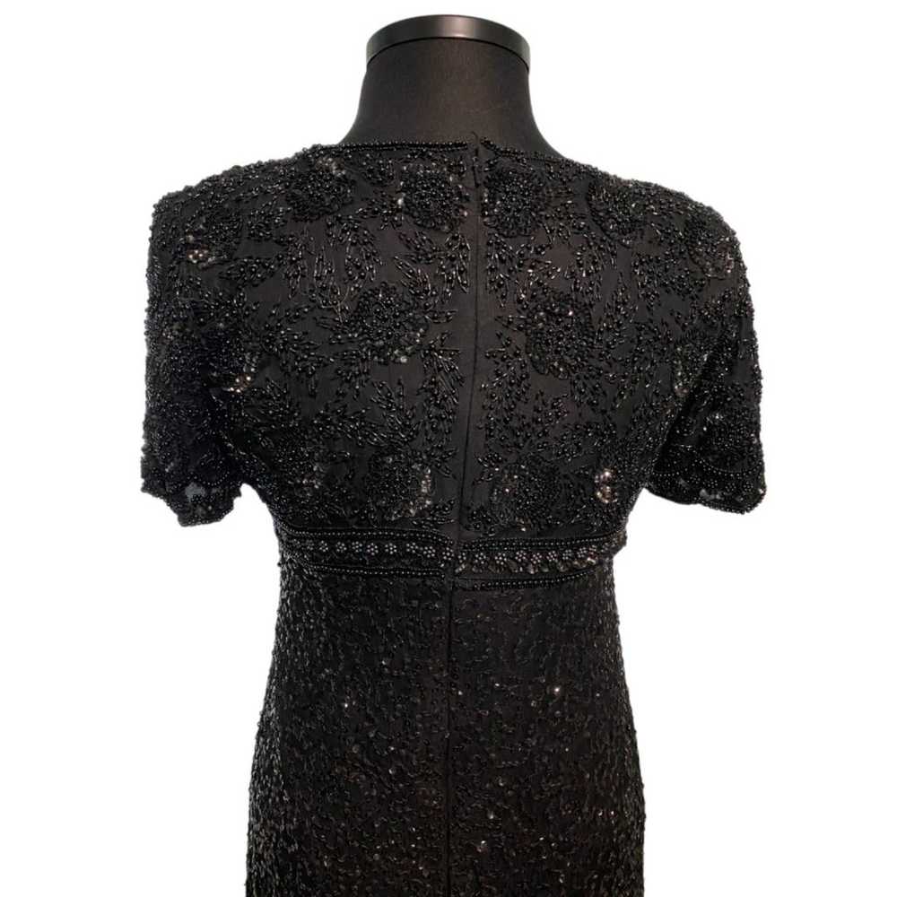 LAURENCE KAZAR Vintage Black Bead & Sequin Dress … - image 7
