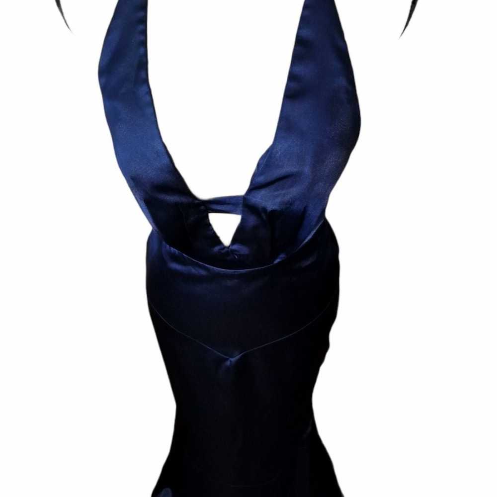 Navy blue silk gown - image 2