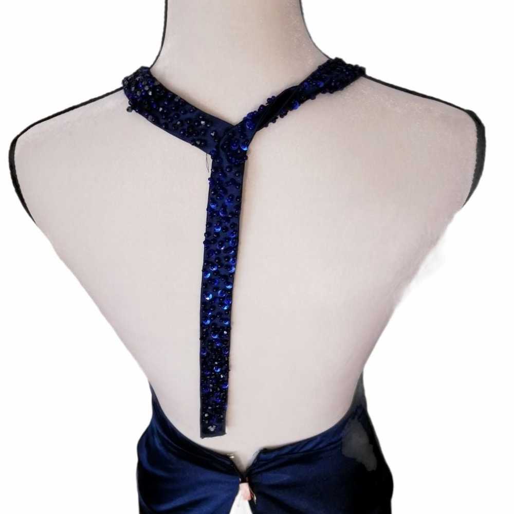 Navy blue silk gown - image 5