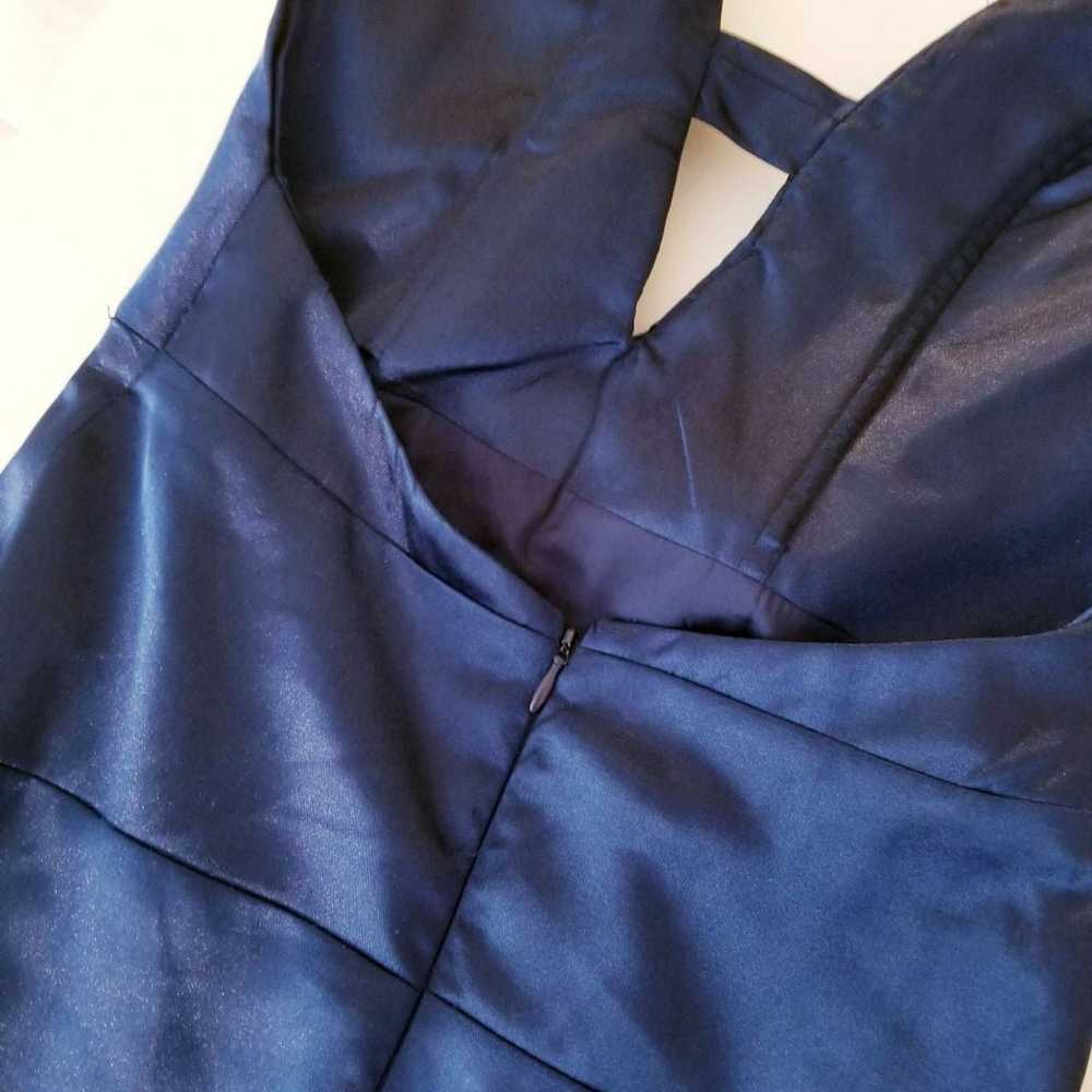 Navy blue silk gown - image 6