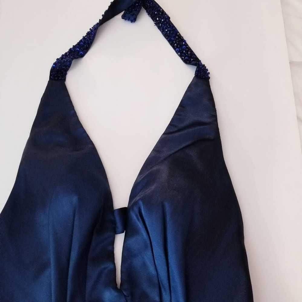 Navy blue silk gown - image 7
