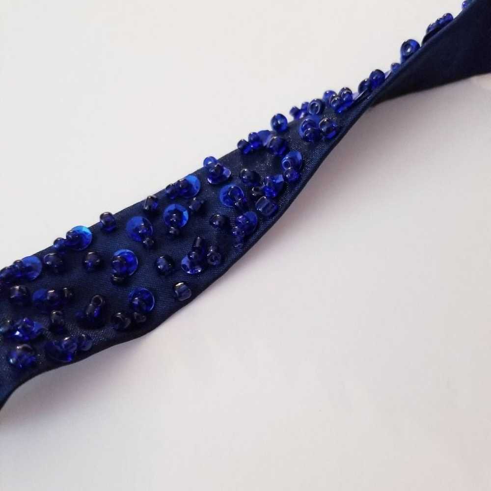 Navy blue silk gown - image 8