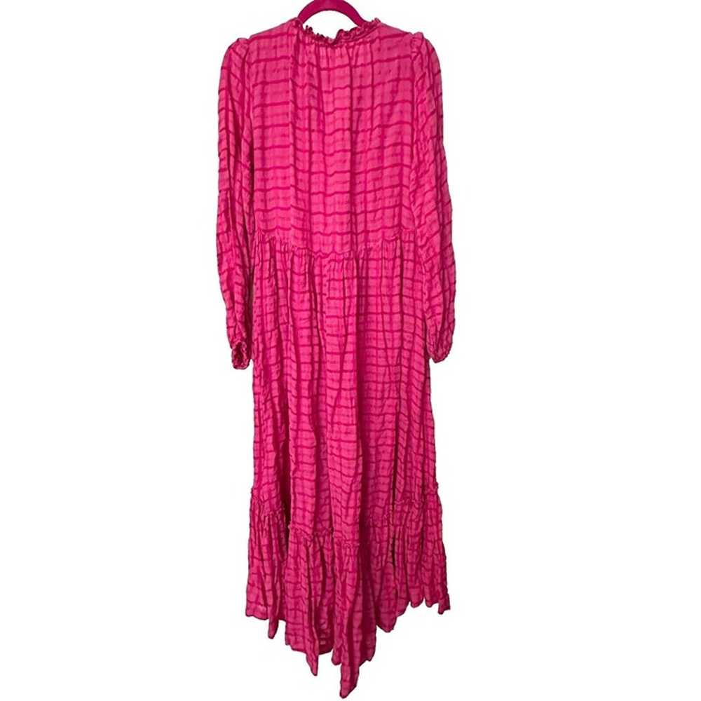 Free People Dress Womens XS Hot Pink Edie Plaid S… - image 2
