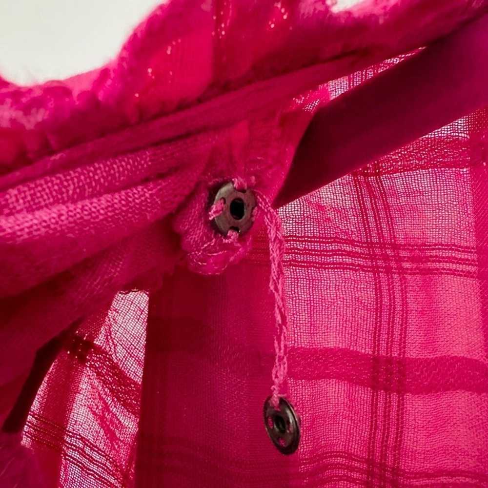 Free People Dress Womens XS Hot Pink Edie Plaid S… - image 8