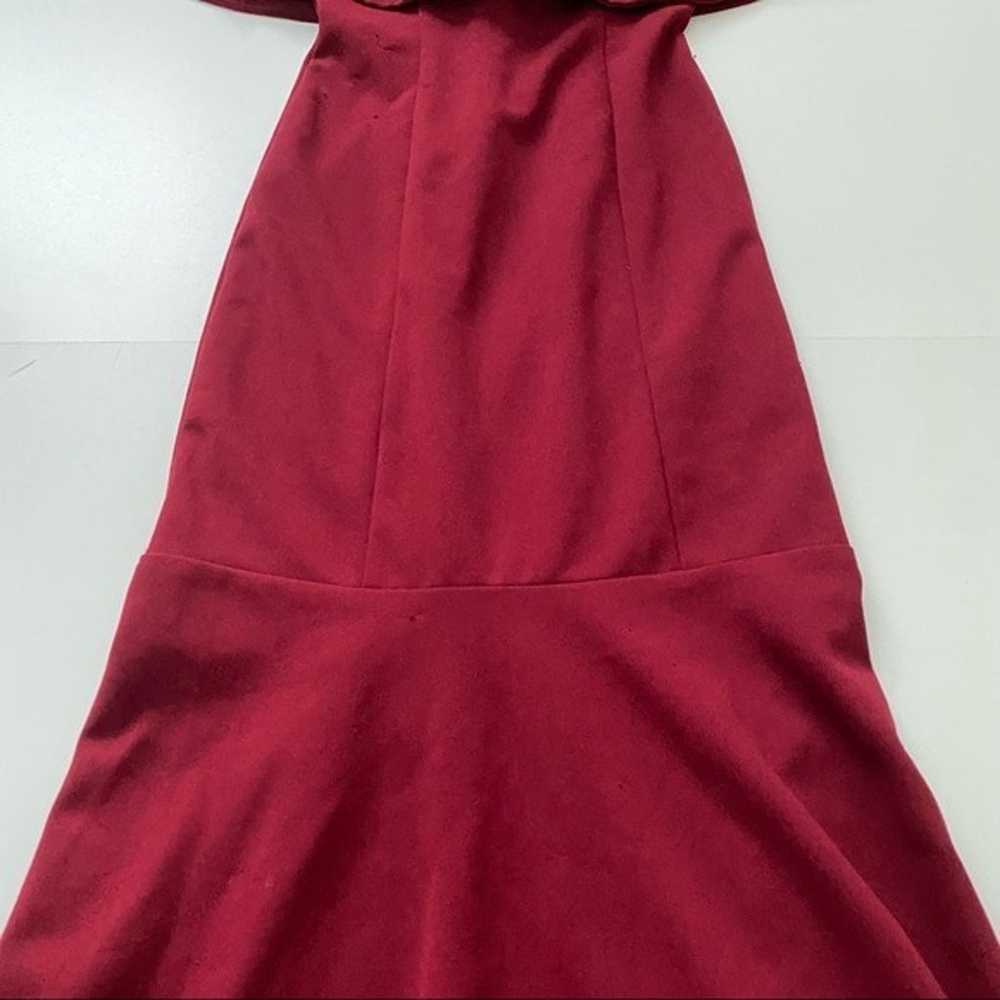 Eureka red maxi long a-line dress burgundy XS - image 5