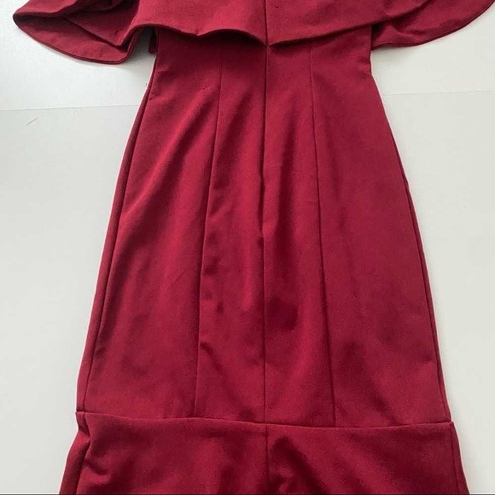 Eureka red maxi long a-line dress burgundy XS - image 9