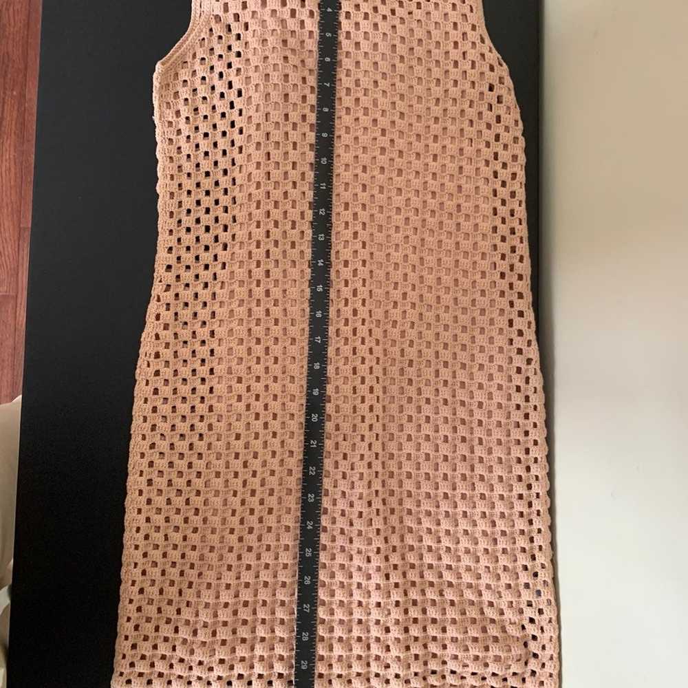 Peach Crochet Knit Dress with lining - image 7