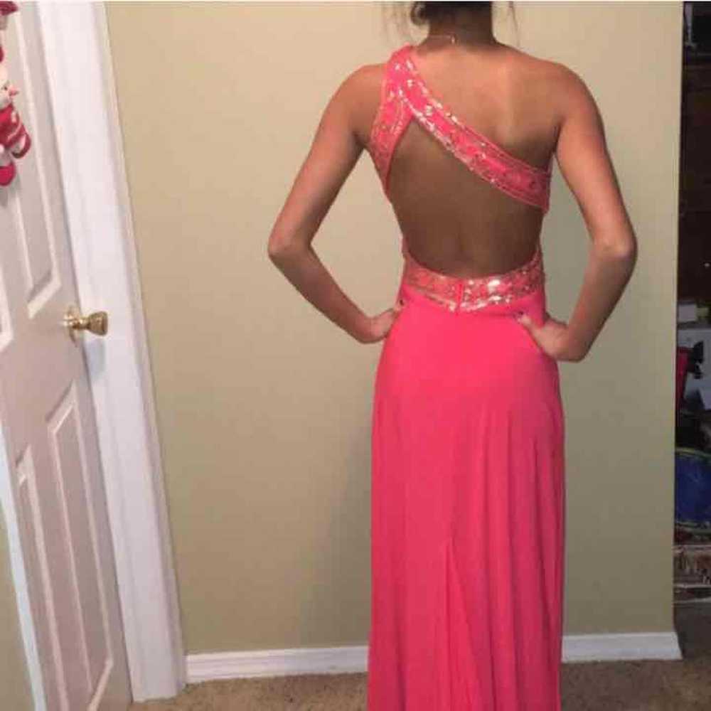 Coral prom dress - image 3