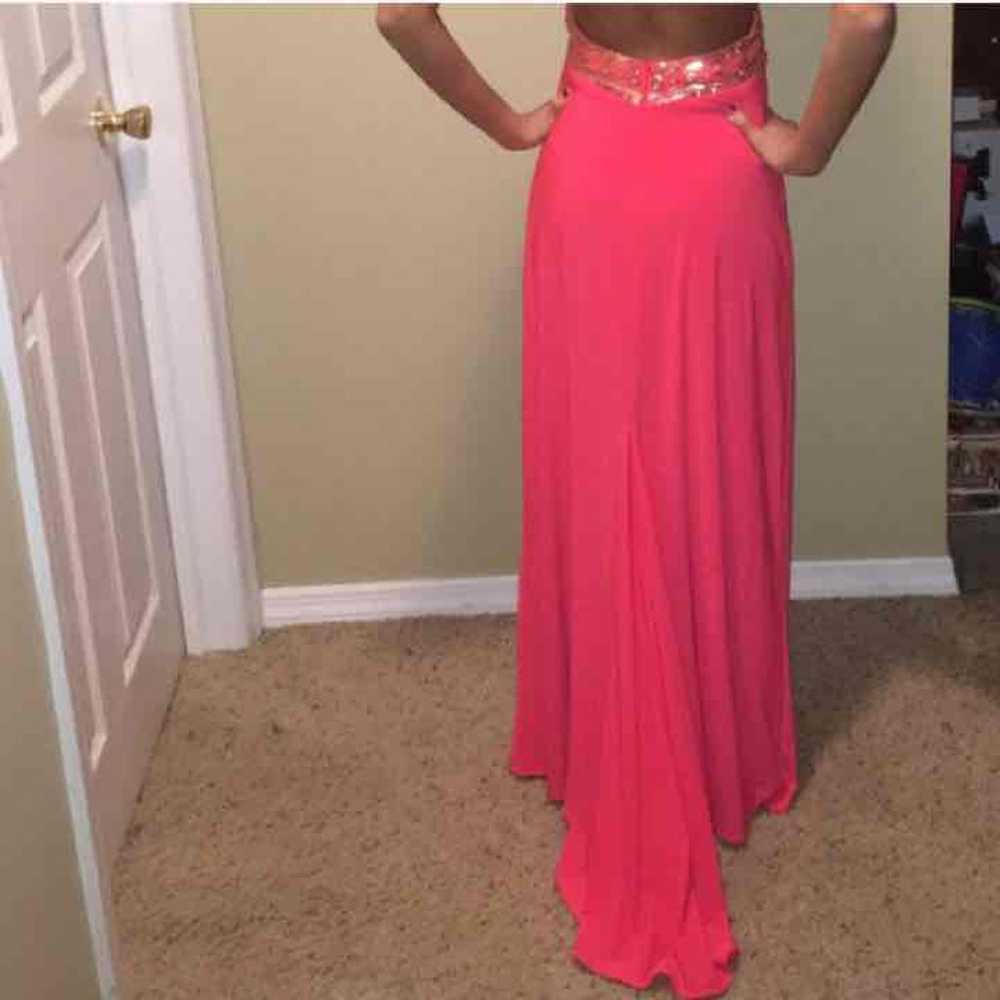 Coral prom dress - image 4