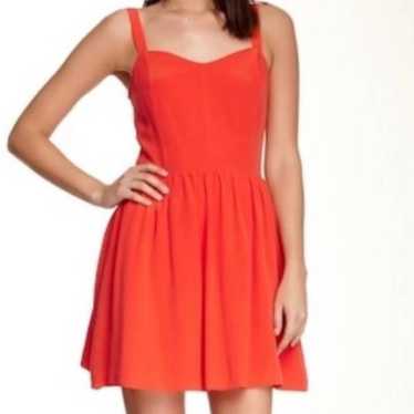 Joie Latelle Silk Mayan Red/Orange Silk Mini Dress - image 1